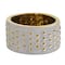 3.5" Regal Stone Hobnail Planter with Gold Accents